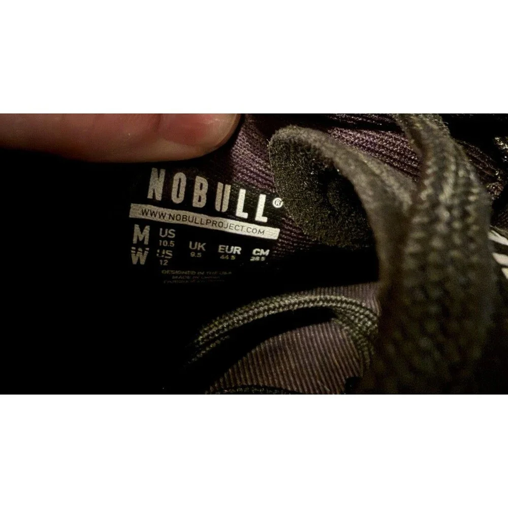 NoBull Shoes Mens 10.5 Outwork Edge Black Impact Athletic CrossFit Sneaker Ws 12